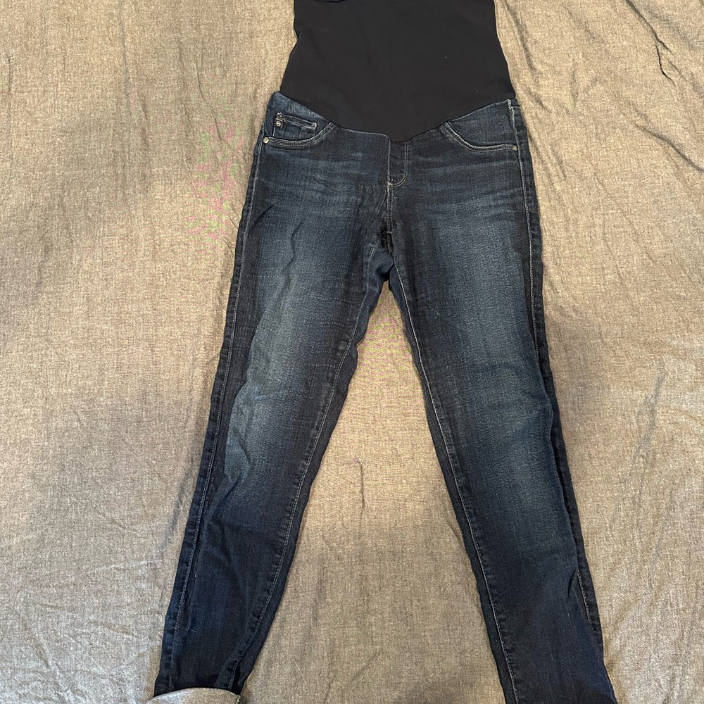AG Adriano Goldschmied Dark Wash Skinny Jeans - Maternity 28R